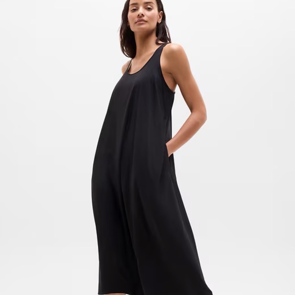 Athleta Black Racerback High-Low Maxi Dress - Picture 3 of 10